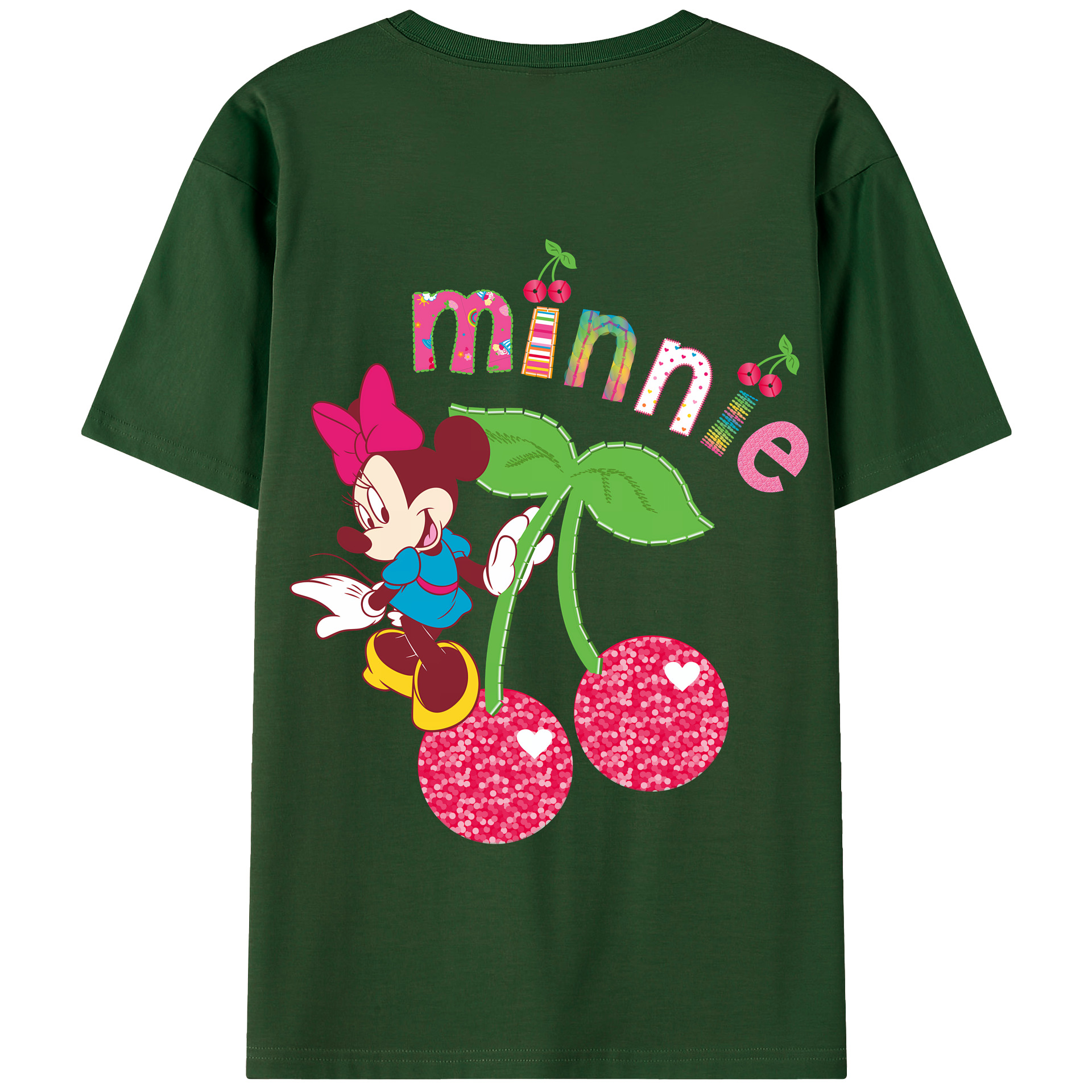 （画像用） ミッキーマウス Mickey Mouse 綿100％半袖Tシャツ（背面プリント）